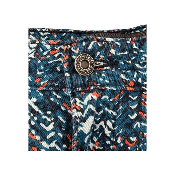 Levis Jeans Womens 27 Mid Rise Skinny Ankle Blue Print Cotton Stretch Pockets - Picture 2 of 9